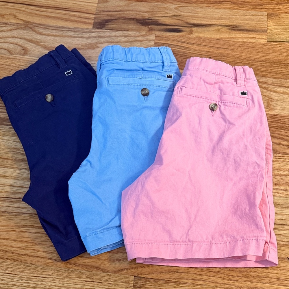crown & ivy Kids Shorts Trio - Navy, Blue, Pink